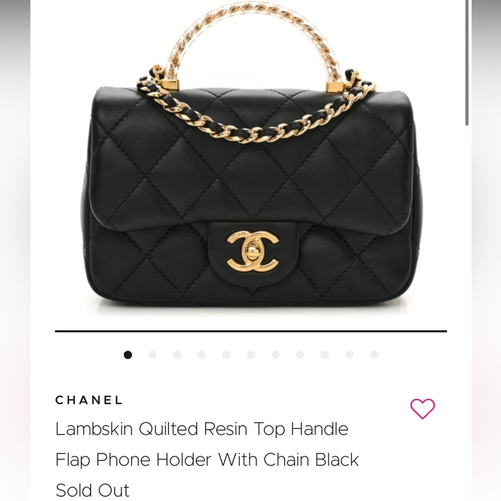 Chanel Black Quilted Mini Bag with Gold Chain